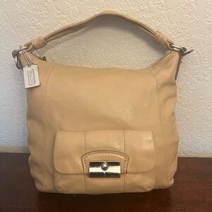 Vintage COACH Kristin 14783 Leather Hobo Shoulder Purse Tan
